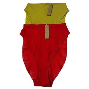 SKIMS Jelly Sheer Cheeky Brief Lot of 2 Poppy Topaz XXS‎